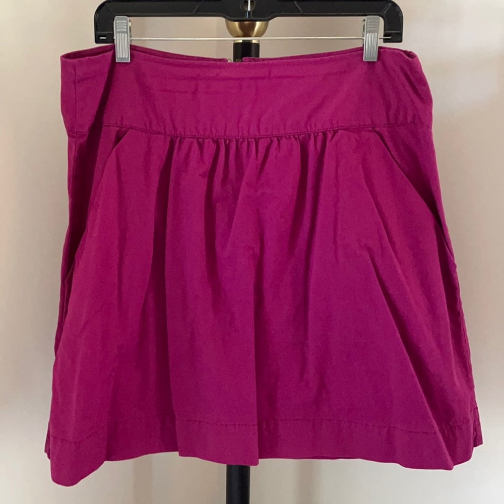Fuchsia Cotton skirt with Pockets!